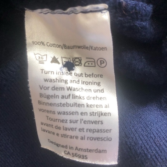 Fellows United Preppy Navy and Orange Striped Rugby Sweater XL - Picture 10 of 10